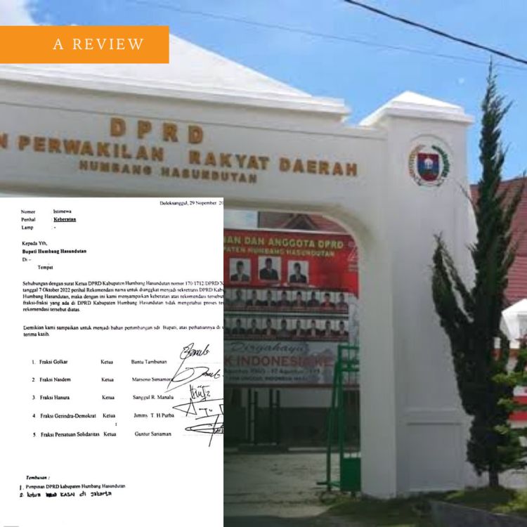 Pengangkatan Sekwan DPRD Humbahas, Diwarnai Keberatan 5 Fraksi