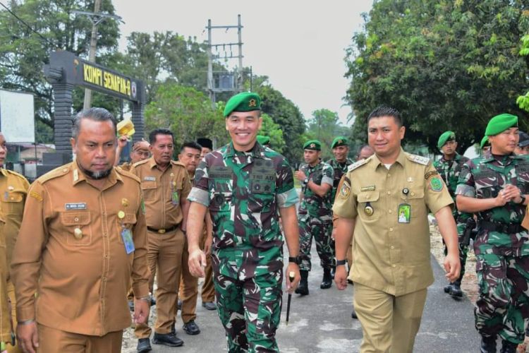 Sambut Danyonif 126/KC 7 RR ke Kompi Senapan B Damuli, Ini Kata Bupati Labura