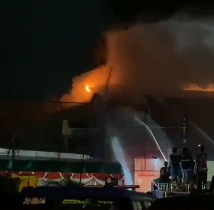 Gedung Biro SDM Polda Kalimantan Selatan Terbakar