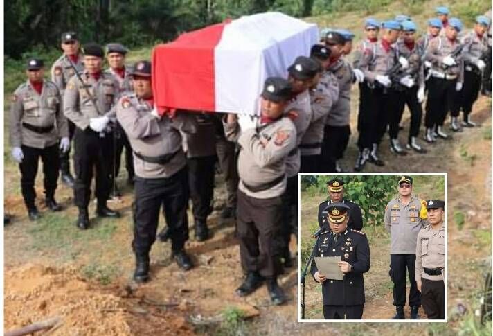 Kapolres Pimpin Pemakaman Anggota Propam Polres Labuhanbatu Meninggal
