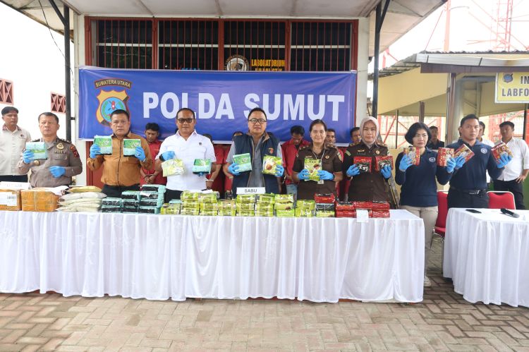 Musnahkan Narkoba  Polda Sumut Selamatkan 291.700 Orang
