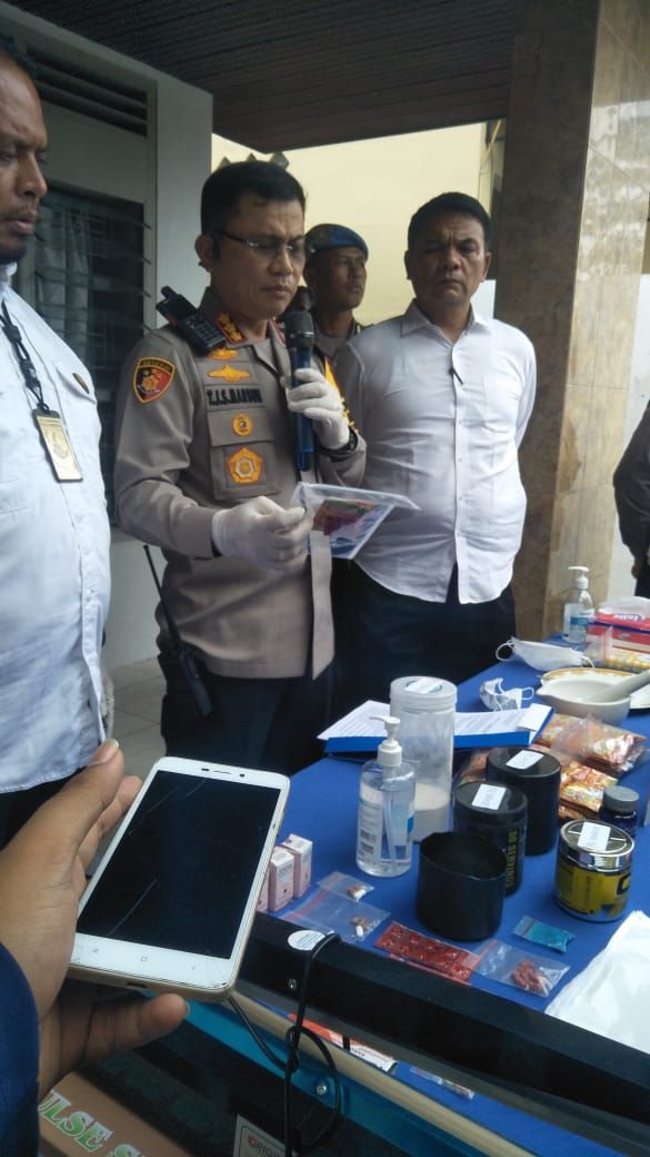Lokasi Home Industri "Happy Water" di Grebek Polrestabes Medan