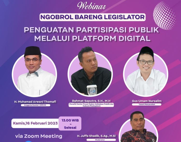 Ngobrol Bareng Legislator:  Penguatan Partisipasi Publik Melalui Platform Digital