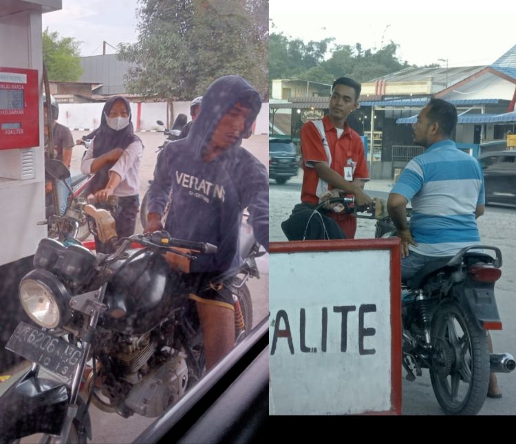 Dikeluhkan Masyarakat ! Sepeda Motor Tangki Dimodif Bolak Balik Isi Bensin di SPBU PAKAM
