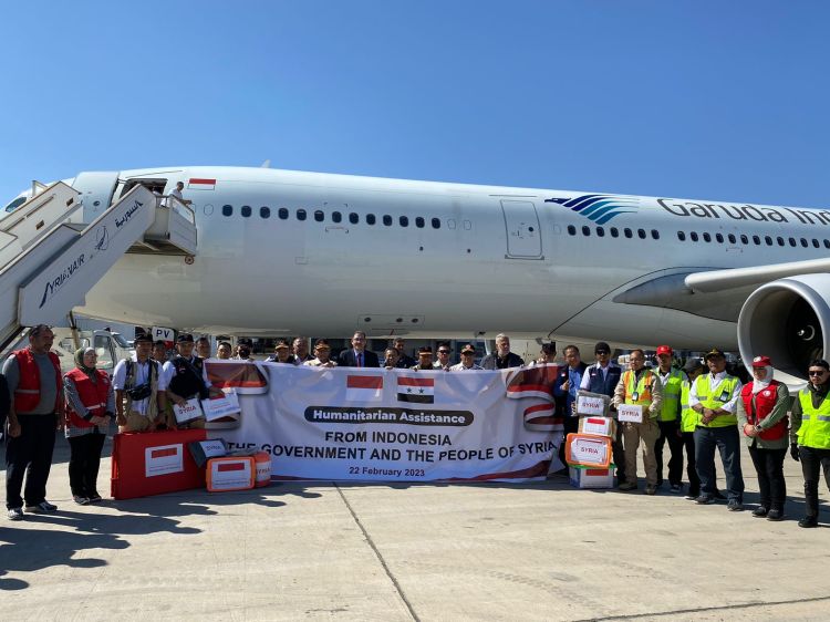75 Ton Bantuan Logistik Indonesia Tiba di Suriah
