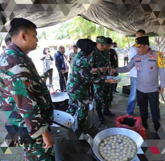 Kapolda-Pangdam Pastikan Kebutuhan Dapur Umum PAM F1 Powerboat Balige