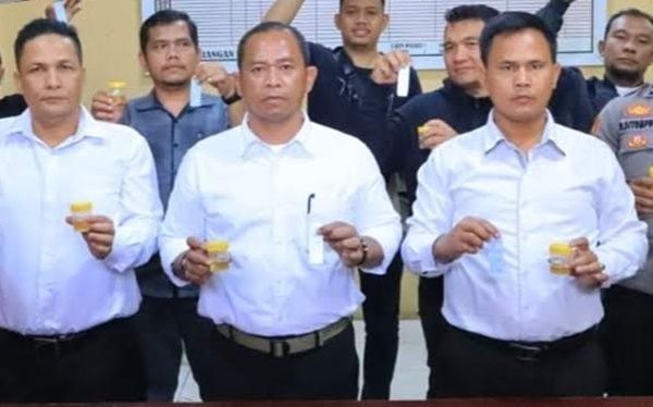 33 Personil Satnarkoba Polres Labuhanbatu Mendadak Dites Urine, Ini Hasilnya