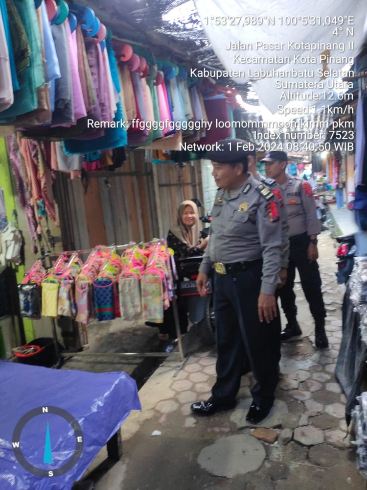 Demi Keamanan, Unit Samapta Polsek Kota Pinang Patroli Berjalankaki