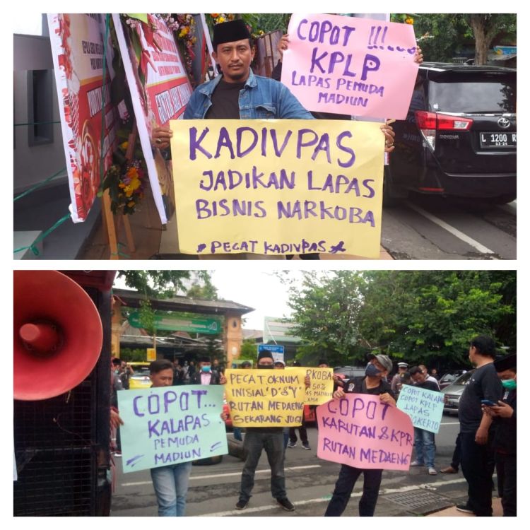 Dianggap Lakukan Pembiaran, Kakanwil dan Kadivpas Kemenkumham Digoyang Demo