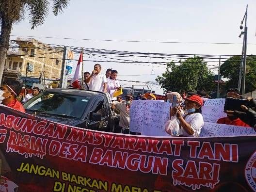 Demo Penolakan Keputusan PN Pakam, Kelompok Tani Minta Perlindungan Kapolda Sumut dan Presiden Jokowi