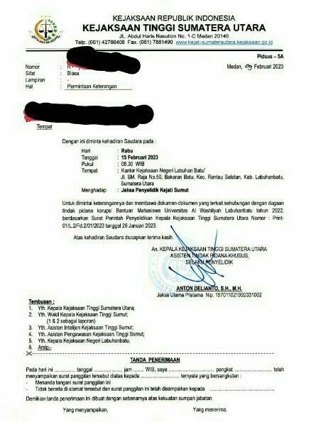 Bantuan KIP Dikorupsi ! Jaksa Periksa 25 Mahasiswa Al Washliyah Labuhanbatu, Ini Namanya