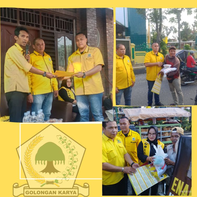 Sambut Bulan Suci Ramadan, Ranting Golkar Pahlawan Gelar Muslurlub dan Pembagian Paket Sembako