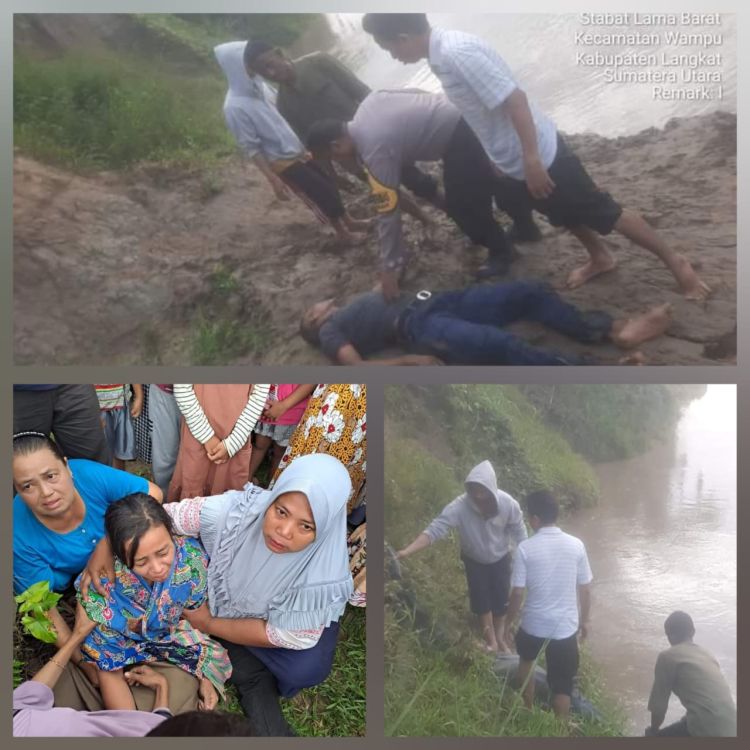 Diduga Lakukan Percobaan Bunuh Diri, Satu Keluarga di Stabat Terjun Ke Sungai