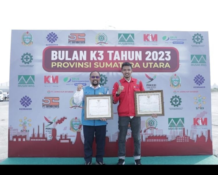 PLN Terima Penghargaan K3 dari Gubernur Sumatera Utara