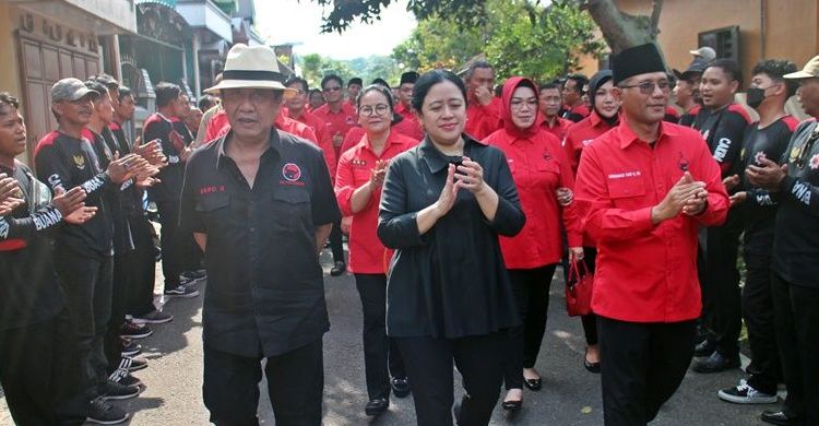 Bupati Sambut Kedatangan Puan, Hadiri Konsolidasi Internal Partai PDI Perjuangan Untuk Menangkan Hattrick