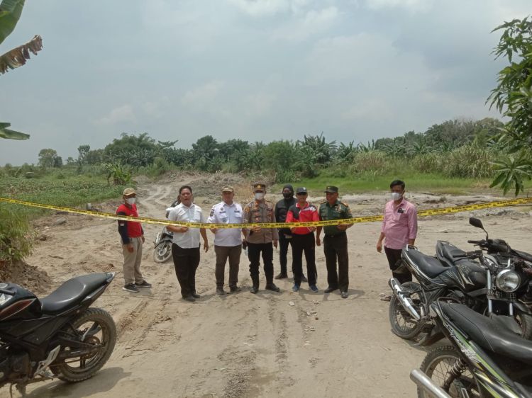 Polres Sergai Bersama Muspika Kecamatan Perbaungan Tutup Lokasi Galian C Ilegal