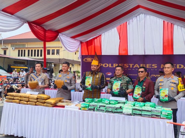 Polrestabes Medan Gagalkan Peredaran 68 Kg Sabu, Dua Kurir Ditangkap