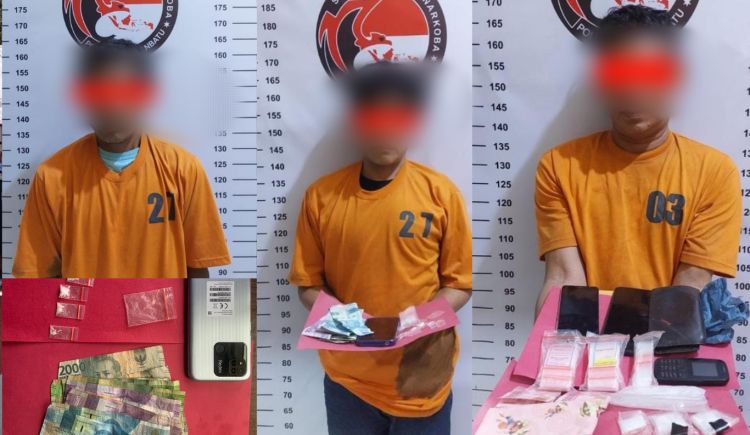 Seser Kampung Masjid, Sat Narkoba Polres Labuhanbatu Amankan 3 Pengedar