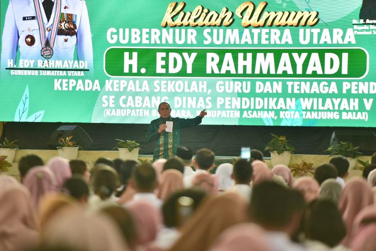 Ratusan Guru Antusias Ikuti Kuliah Umum Gubsu di Asahan