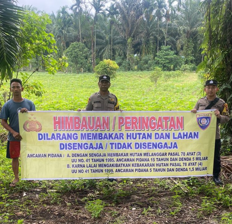 Polresta Deliserdang Berikan Imbauan dan Sosialisasi Pencegahan Karhutla ke Masyarakat