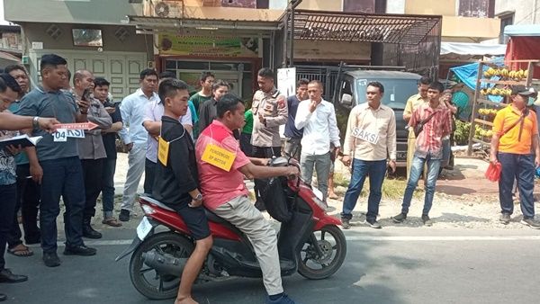 Tewaskan Pengendara Motor, Polisi Rekonstruksi Kasus Laka Lantas di Medan Perjuangan