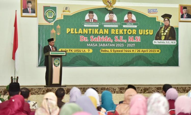 Dr Safrida Dilantik Sebagai Rektor UISU, Edy Rahmayadi Beri Pesan Penting