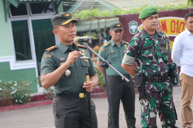 Dandim 0104/Atim Pimpin Apel Kembali Cuti Lebaran 1444 H