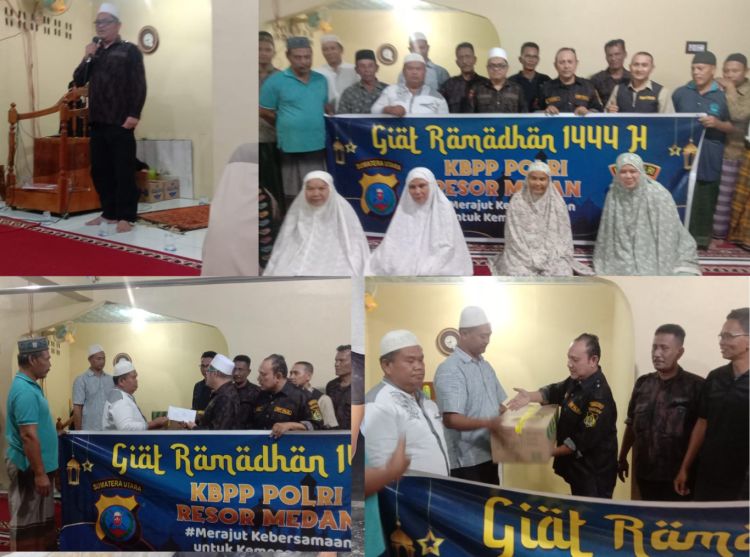 KBPP Polri Resort Medan Bukber dari Masjid ke Masjid dan Bagi Sembako ke Masyarakat