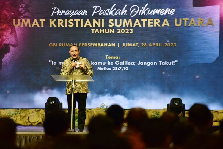 Hadiri Paskah Oikumene di Gereja GBI, Gubsu Harapkan Persatuan dan Kesatuan Tetap Terjaga