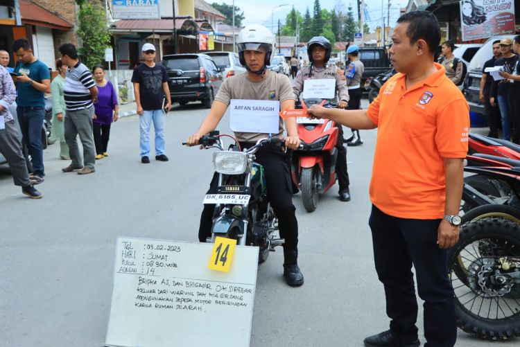 Polda Sumut Gelar Pra Rekonstruksi Kematian Bripka AS