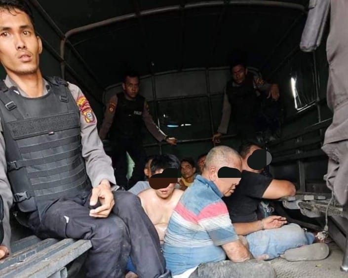 Tim Gabungan Polrestabes Medan Gerebek Kawasan Narkoba Tanjung Pamah