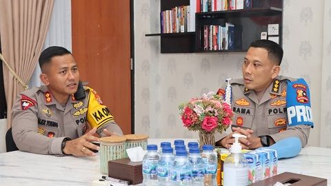 Kapolres Bontang Sambut Rombongan Supervisi Operasi Mantap Brata 2023-2024