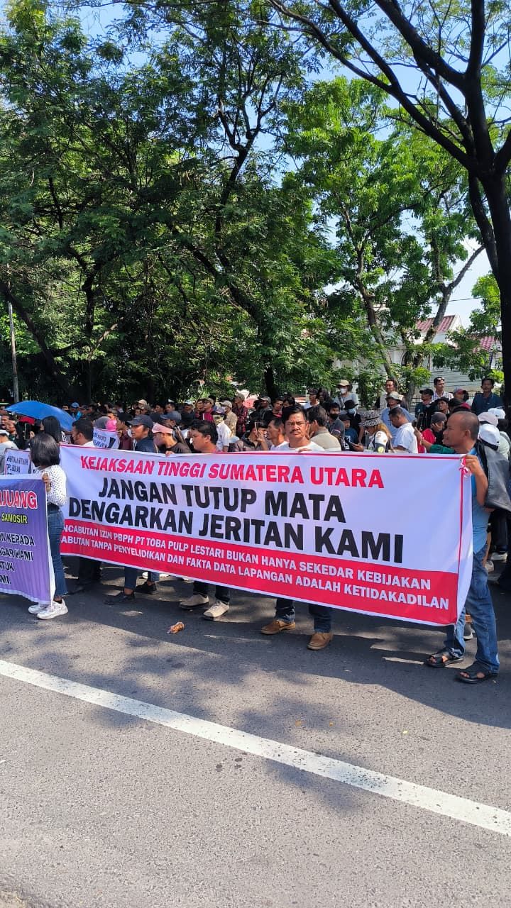 Ribuan Massa Gelar Aksi Damai, Tuntut TPL Dibuka Kembali