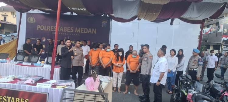 Polrestabes Medan Relis Tangkapan Narkoba di Tiga Lokasi Dengan Barang Bukti 41,5 Kg Sabu