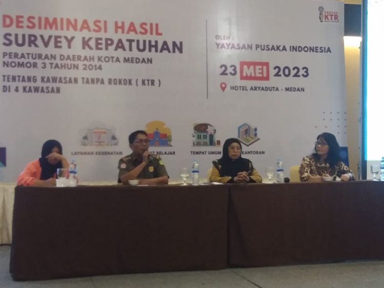 Kepatuhan Terhadap Perda KTR di Medan Masih Di Bawah 50 Persen