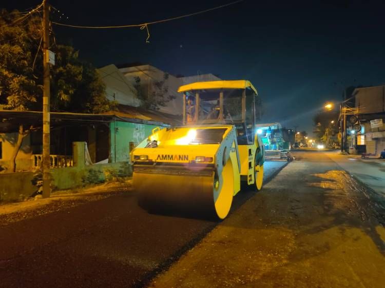 Dinas SDABMBK Perbaiki Jalan STM Medan Johor,  Kadis Himbau Masyarakat Berhati-hati