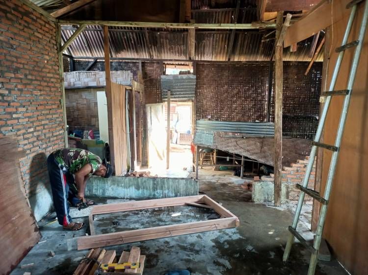 Satgas TMMD Kodim DS Rehab RTLH Guna Mencegah Resiko Sosial Masyarakat si Pemilik Rumah