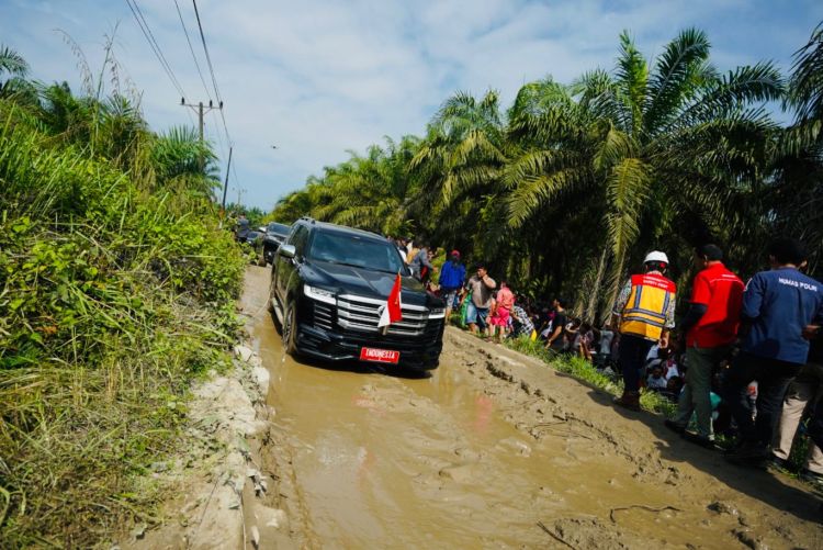 Jokowi Tinjau Jalan Rusak di Labura, Begini Kondisinya
