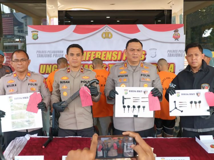 Empat Pelaku Curanmor dengan Berbagai Modus Dibekuk Polres Pelabuhan Tanjung Priok