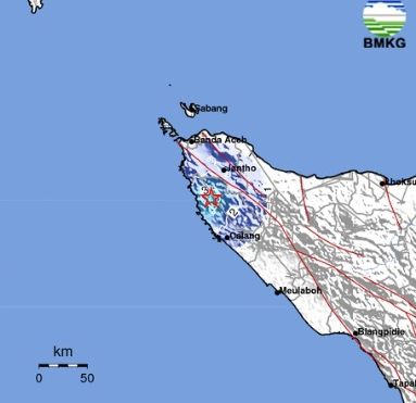 Wilayah Banda Aceh dan Aceh Besar Diguncang Gempa Bumi Tektonik M4,1
