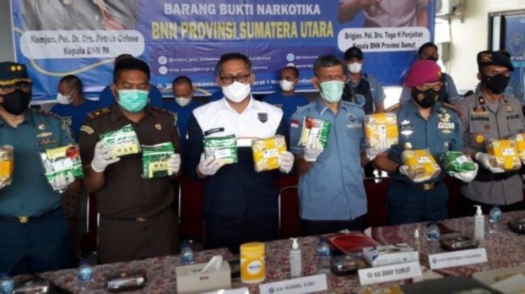 Lima Tersangka 68,67 Kg Sabu Terancam Hukuman Mati, Ketum DPP Garnizun Apresiasi BNNP Sumut