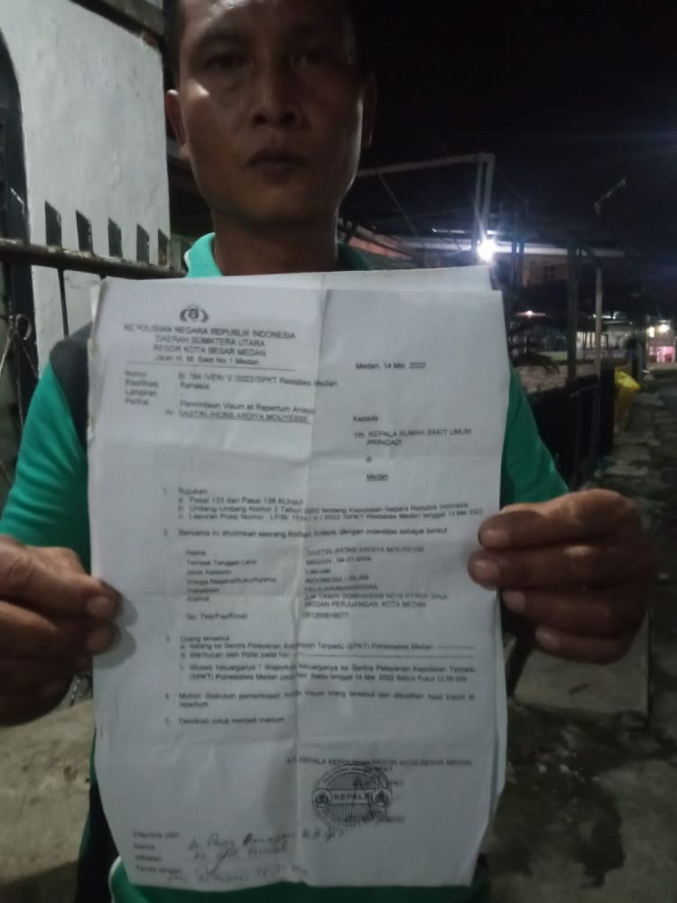 Ayah Korban Merasa Kecewa, Laporanya ke Polrestabes Medan Jalan di Tempat