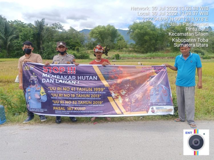 Polsek Silaen Sosialisasi Pencegahan Karhutla