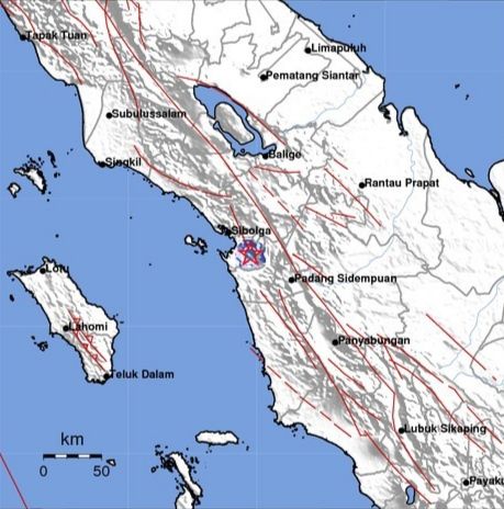 Tarutung Diguncang Gempa Bumi Magnitudo 3,1