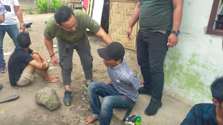 Grebek Kampung Narkoba di Patumbak, Empat Terduga Pemakai Sabu Ditangkap