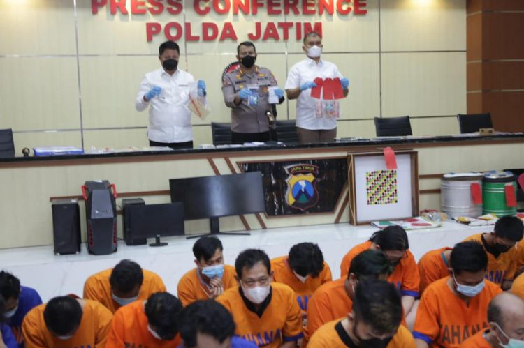 Total, 500 Tersangka Judi Diamankan Polda Jatim