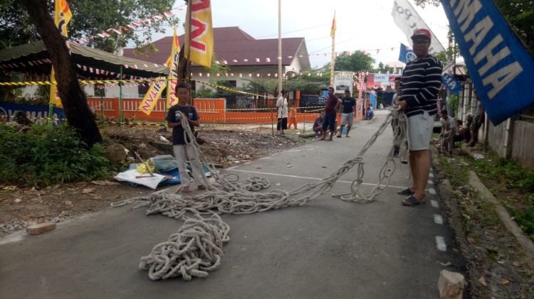 Unik, Warga Amplas Siapkan Lomba Tarik Tambang 250 Meter Meriahkan HUT RI