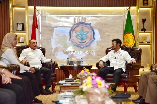 Gubsu Edy Temui Mentan Syahrul Yasin Limpo, Ini Pembahasannya