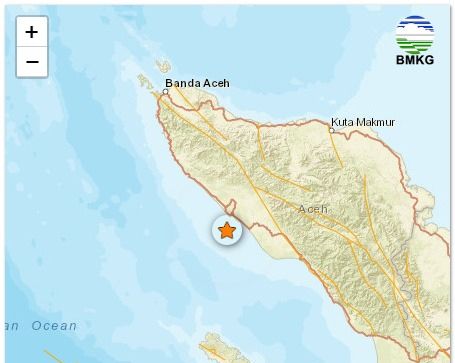 Meulaboh Aceh Diguncang Gempa Tektonik M 4.6