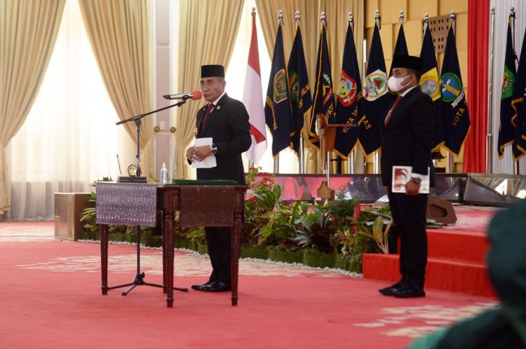 Lantik Arief Sudarto Trinugroho Jadi Sekdaprovsu, Ini Pesan Edy Rahmayadi